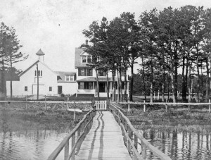 1865ca Forest House and pier