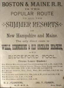 1890ca Boston to Maine Train Advertisement